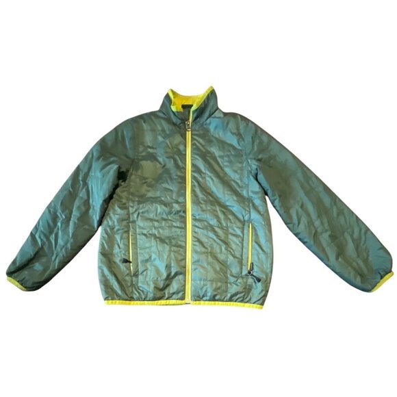 REI Boys M (10-12) Reversible Jacket Green/Yellow Water-Resistant - Picture 1 of 6